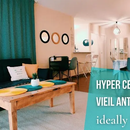 Grand Azur - Ideal Couple En Escapade Vieil - Terrasse - Climatisation - Wifi Hd - Gravette & Gare Sncf 5min A Pied - Port Vauban A Pied - Vieille 公寓 *
