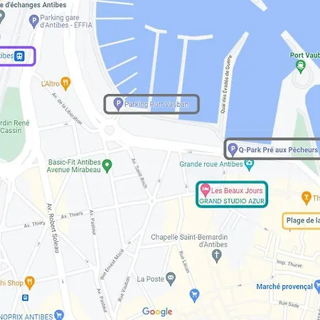 Grand Azur - Ideal Couple En Escapade Vieil - Terrasse - Climatisation - Wifi Hd - Gravette & Gare Sncf 5min A Pied - Port Vauban A Pied - Vieille 公寓 昂蒂布