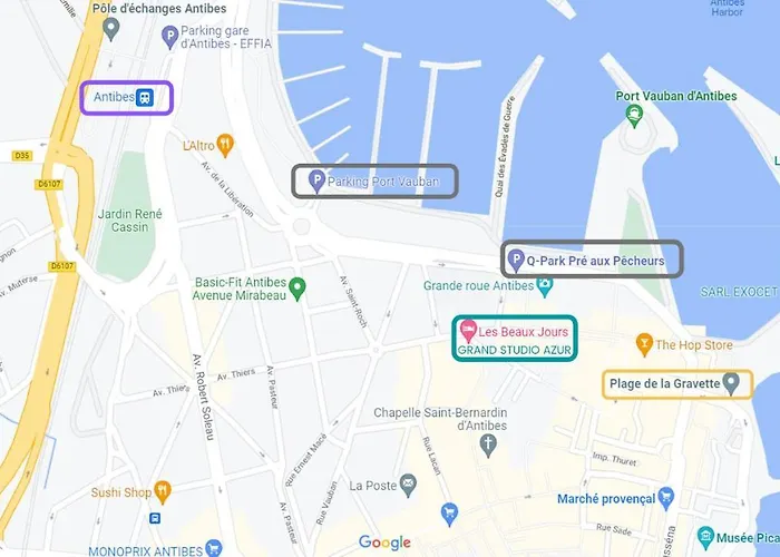 Grand Azur Avec Terrasse - Vieil Apartamento Antibes